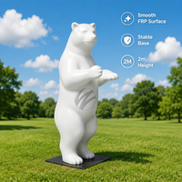 Sculpture d'ours en FRP peinte à la main, personnalisée, résistante aux intempéries, décorative pour hôtel, complexe hôtelier, cour, exposition en extérieur