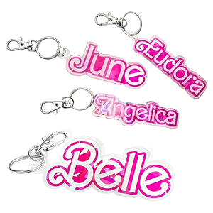 Llavero Personalizado de PVC Acrílico Transparente, Accesorios con Letras Personalizadas, Venta al por Mayor de Fábrica, Llaveros de Plástico Estilo Anime - Product Image 3