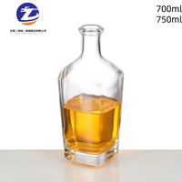 Bouteille en verre de 500 ml et 1000 ml pour tequila et jus de fruits avec bouchon en caoutchouc et bouchon à vis – Emballage