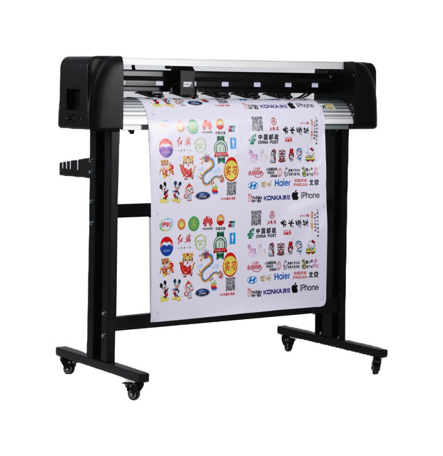 Best Anycut Automatic 850mm Flatbed Sticker Cutting Plotter ZK1000-SF Sale Servo Motor CCD Camera Contour Cutting 5.0inch LCD