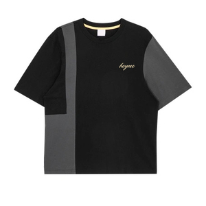 Cotton <b>Orange</b> TShirt Wholesale High Quality Oversize <b>Men</b> Round Neck Patchwork <b>T</b> <b>Shirt</b> - Product Image 3