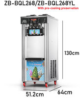 Machine à Glaçons Électrique Verticale Professionnelle Automatique 3 Parfums pour Usage Domestique, Snack-bars et Chariots Ambulants
