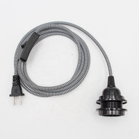 Kit de suspension de luxe et élégant avec douille Bakélite E26, cordon de suspension et interrupteur en ligne, cordon avec prise US