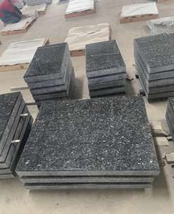 Pierre tombale plate en granit bleu perle / rouge indien, monuments funéraires - Product Image 4