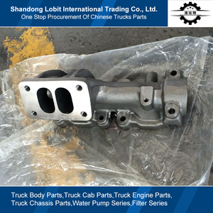 Colector de Escape de <span class=keywords><strong>Tres</strong></span> y Cuatro Cilindros para Camión Tractor Sinotruk HOWO T5G, Piezas de Repuesto Originales del Motor MC07, 081V08102-0209 - Product Image 3