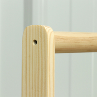 Caisse en bois de pin naturel non fini avec poignée, panier de rangement en bois à lattes pour fruits, légumes, épicerie, cadeaux, présentoir et organisateur