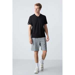 Pantalones Cortos de Algodón Tommylife para Hombre, Corte Estándar, Gris Melange S, Casuales y Transpirables - Product Image 6