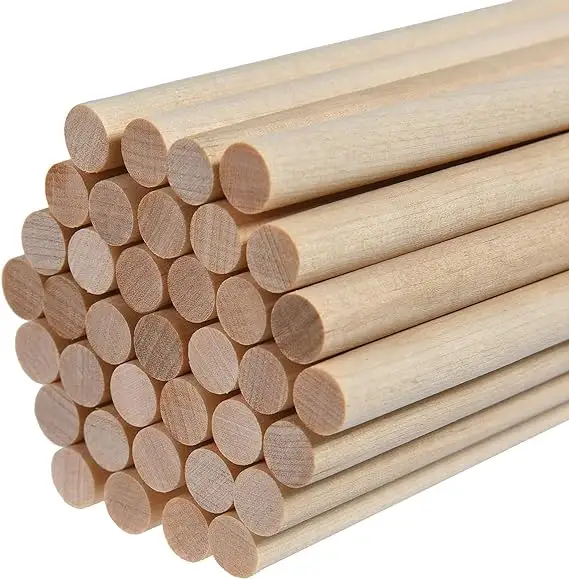 Mq10025 कारखाने ने डिय शिल्प के लिए लकड़ी के शिल्प प्राकृतिक लकड़ी के गोल छड़ियों की आपूर्ति की