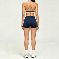 Ensemble de vêtements de fitness et de sport élégant pour femmes, comprenant un débardeur dos nu à licou, idéal pour le yoga et le Pilates, en tissu ultra doux, vente en gros, faible MOQ