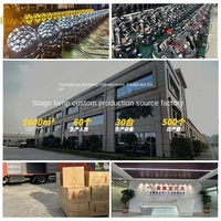 Lampu Tirai Bergerak LED RGBW 38*10W 500W Pixel Strobe Backlight DMX512 Lampu Panggung Putar Sumbu X