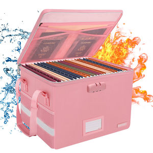 صندوق مستندات قابل للطي مقاوم للماء والحريق مع قفل، يمكن تخصيص اللون والشعار، ملف معلق للمنزل/المدرسة/المكتب - Product Image 1