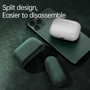 AirPods用ストラップ付きカスタムロゴAlcantara保護ケース1/2/3/4イヤホンアクセサリーAirPodsPro/2nd - Product Image 6