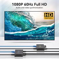 1080p 60Hz pour HDMI KVM Extender Séparateurs Vidéo 1x2 USB RJ45 Port 50m Cat5e/6 Ethernet TX RX pour Souris Clavier Vidéo