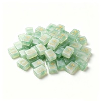Tuiles de Mahjong en résine de jade verte sur mesure, fabricant de Mahjong OEM avec étiquette privée