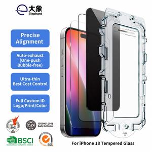Protection d'écran en verre trempé Elephant pour iPhone 18 2.5D 0.18mm Anti-rayures Dureté 9H Couverture complète - Product Image 1