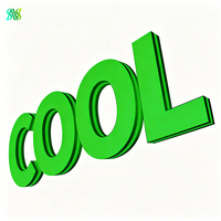 Enseigne publicitaire extérieure personnalisée en lettres 3D métalliques vert vif, étanche, avec logo en acrylique éclairé par l'avant pour devanture de magasin