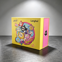 Boîte rigide personnalisée imprimée par le fabricant pour l'emballage de jeux pour enfants, vente en gros, boîte en papier avec couvercle et base, insert découpé