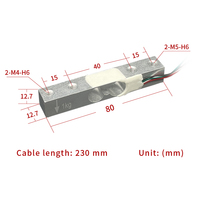 Célula de Carga de Punto Único HY-133, Sensor de Pesaje de Alta Precisión con Medidor de Deformación de Aleación de Aluminio, 1kg~50kg para Báscula Electrónica Digital