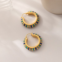 Pendientes Vintage Hechos a Mano con Cuentas de Piedra Natural, Adornos para las Orejas Elegantes y Exquisitos de Alta Gama