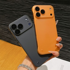 Hard Pc Magnetic Phone case for iphone 17 Pro Max Matte for iphone 17 Frameless Tpu Bumper with Glass <b>Lens</b> <b>Protector</b> case - Product Image 4