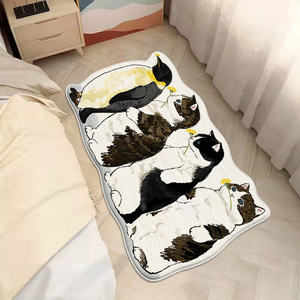Manta de Felpa Gruesa Lavable con Forma de Gato de Dibujos Animados para Niños, para Dormitorio, Balcón, Ventana, Imitación de Cachemira - Product Image 3
