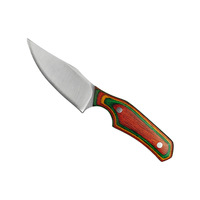 Couteau à lame fixe pleine longueur avec manche en bois coloré, style mongol, pour utilisation extérieure, camping, découpe de viande et de fruits, directement de l'usine