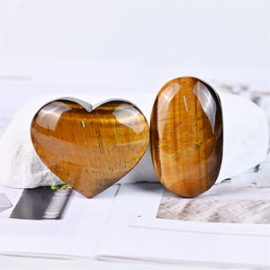 Оптовая продажа, Подарочные кристаллы, Лаки, энергетический камень, желтый тигровый глазок, пальмовое сердце для исцеления - Product Image 3