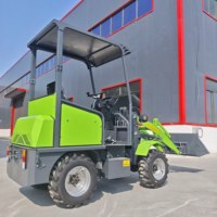 Minicargadora de Ruedas Eléctrica TIANTONG de 0.5T~1T, Minicargadora Articulada para Jardín, Granja, Hoflader, en Venta
