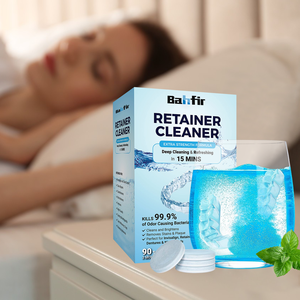 Bahfir Retainers 清洁片剂 美白牙齿和去除烟渍 薄荷味 天然成分，可消除口臭 90 片 - Product Image 6