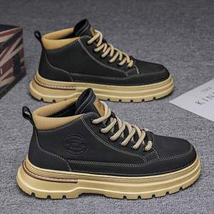 Zapatos de Senderismo Transpirables, Ligeros, de Cuero Genuino y Malla, con Punta Redonda, Impermeables, para Hombre, para Todas las Estaciones - Product Image 2