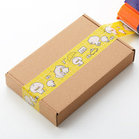 Ruban adhésif pour scellage de cartons ChuangTeng CT-35, motif canard jaune mignon, adhésif acrylique sensible à la pression, support BOPP