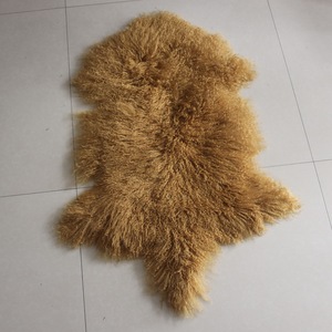 Chine vente en gros pas cher tapis en laine bouclée moelleux décoratif véritable plaque en <span class=keywords><strong>peau</strong></span> <span class=keywords><strong>de</strong></span> <span class=keywords><strong>mouton</strong></span> mongole tapis et jet en fourrure d'agneau tibétain - Product Image 5