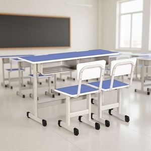 Meubles de classe modernes pour améliorer l'efficacité de l'apprentissage, bureau et chaise d'école de haute qualité, <span class=keywords><strong>prix</strong></span> d'usine, ensemble de bureau pour étudiants - Product Image 1
