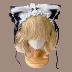Bandeau pour cheveux avec oreilles de chat Sweet Lolita, nœud pour cheveux, barrette pour enfants - KC Beast Ear Looni Headdress - Product Image 3