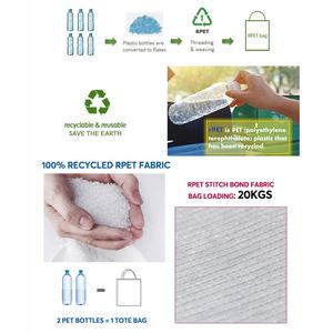 Sac fourre-tout en forme de Ménongue REPT Eco Lulu, certifié GRS, avec impression personnalisée, réutilisable, durable, en PET recyclé, avec bouton-pression - Product Image 3