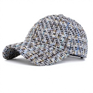 Gorra de Béisbol de Tweed Texturizado, Ajustable, de 6 Paneles, con Cierre a Presión, Diseño Sólido, Casual, para Exteriores, para Adultos, con Visera Curva, Protección Solar, Deportiva - Product Image 4