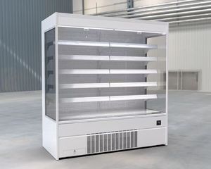 Siêu thị Showcase tủ lạnh Tủ đông kính có thể điều chỉnh kệ làm mát không khí mở máy làm lạnh cho thịt Rau Trái Cây hiển thị - Product Image 1
