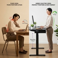 Escritorio Eléctrico Ajustable en Altura Pro-Ergo 2026 con Cajón de Almacenamiento Integrado |   Escritorio Ajustable en Altura con Motor Individual de 120x60cm