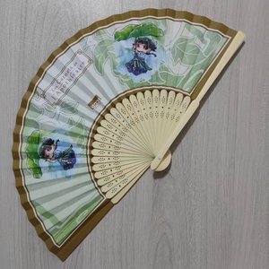Ventilateur en papier vierge avec logo imprimé personnalisé <span class=keywords><strong>Éventail</strong></span> à main en bambou <span class=keywords><strong>chinois</strong></span> portable de 7 pouces <span class=keywords><strong>Éventail</strong></span> pliant en soie de couleur blanche peinte - Product Image 6