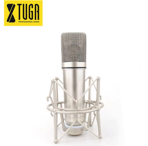 Microphone de Bureau Filaire à Condensateur Xtuga UX87 à Large Diaphragme pour Enregistrement Diffusion XLR, Base Métallique pour Radiodiffusion et Doublage - Product Image 3