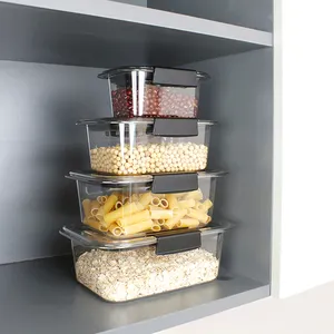 Groothandel Plastic Clear Box Containers Transparante Luchtdichte Voedsel Opslag Containers Set Met Slot