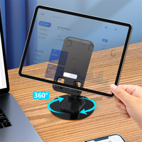 Le plus récent support de tablette de téléphone portable en aluminium de bureau pliable Anti-secousse 360 support de téléphone portable rotatif pour iphone pour ipad