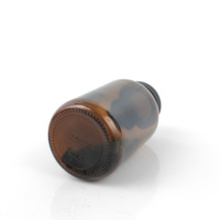 Bouteille en verre ambré Simplife à prix d'usine avec bouchon à vis et impression sérigraphique 250cc/250ml pour l'emballage de gélules