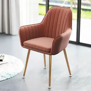 Bon marché, meubles de salon, chaise en velours à mi-dossier, pieds plaqués or, <span class=keywords><strong>fauteuil</strong></span> de loisirs, <span class=keywords><strong>fauteuil</strong></span> - Product Image 2