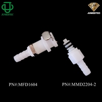 Petit orifice 1/16 "à 3/8" tuyau Barb connecteur Barb mâle droit raccord de Tube d'accouplement à déconnexion rapide avec Double joint torique