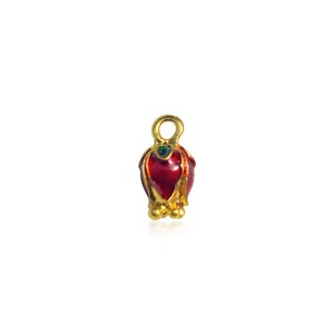 Flower Bud Pendant Zinc Alloy Pink <b>Red</b> Green <b>Tulip</b> Shape For Earring Making Jewelry Findings GJ194 - Product Image 5