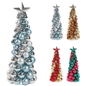 Nouveauté ornements de noël tour de boule boule de noël art de fer décorations de bureau de noël cadeau arbre top star - Product Image 5