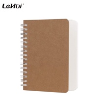 Günstiger Preis gute Qualität 5 verpackt A6 Größe 5,5x3,5 Zoll 180 leere Seiten Leicht zu tragen Kraft Cover Pocket Spiral Notebooks
