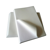 Étiquettes en papier synthétique adhésif acrylique double face A4, imprimables par jet d'encre, imperméables, résistantes à la déchirure, finition brillante, stock d'étiquettes PP