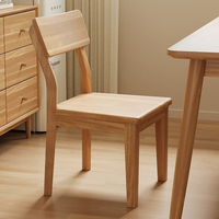 Chaise de salle à manger en bois de caoutchouc directement de l'usine, chaise de restaurant en bois bon marché, couleur noyer, sièges de café, option empilable, vente en gros